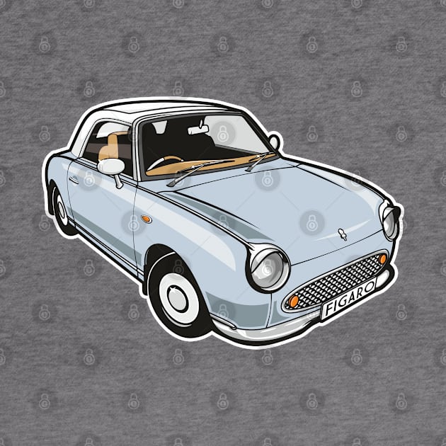 Nissan Figaro Pale Aqua by Jamie Lee Art